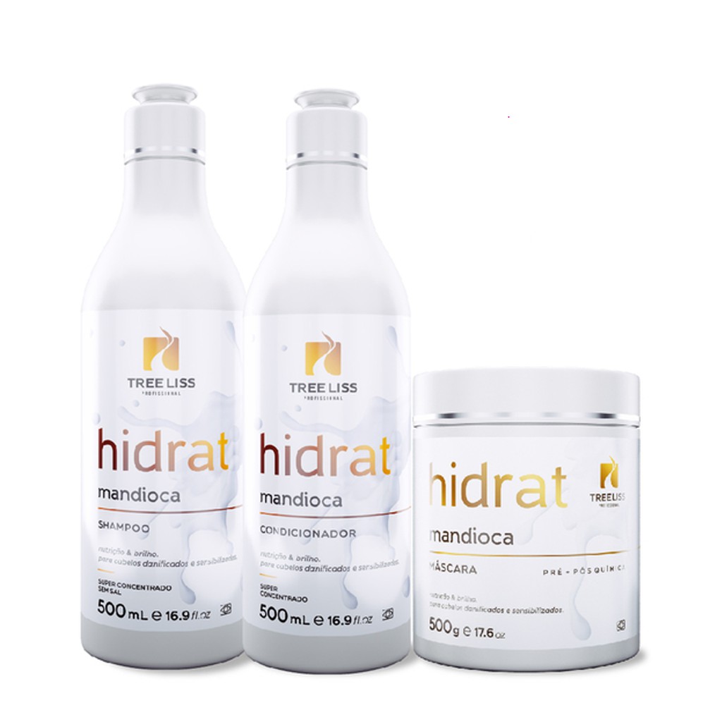 Kit Shampoo, Condicionador e Máscara Profissional Home Care Tree Liss
