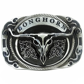 Fivela Country Longhorn Onix Cowboy Especial Rodeio Touro CV