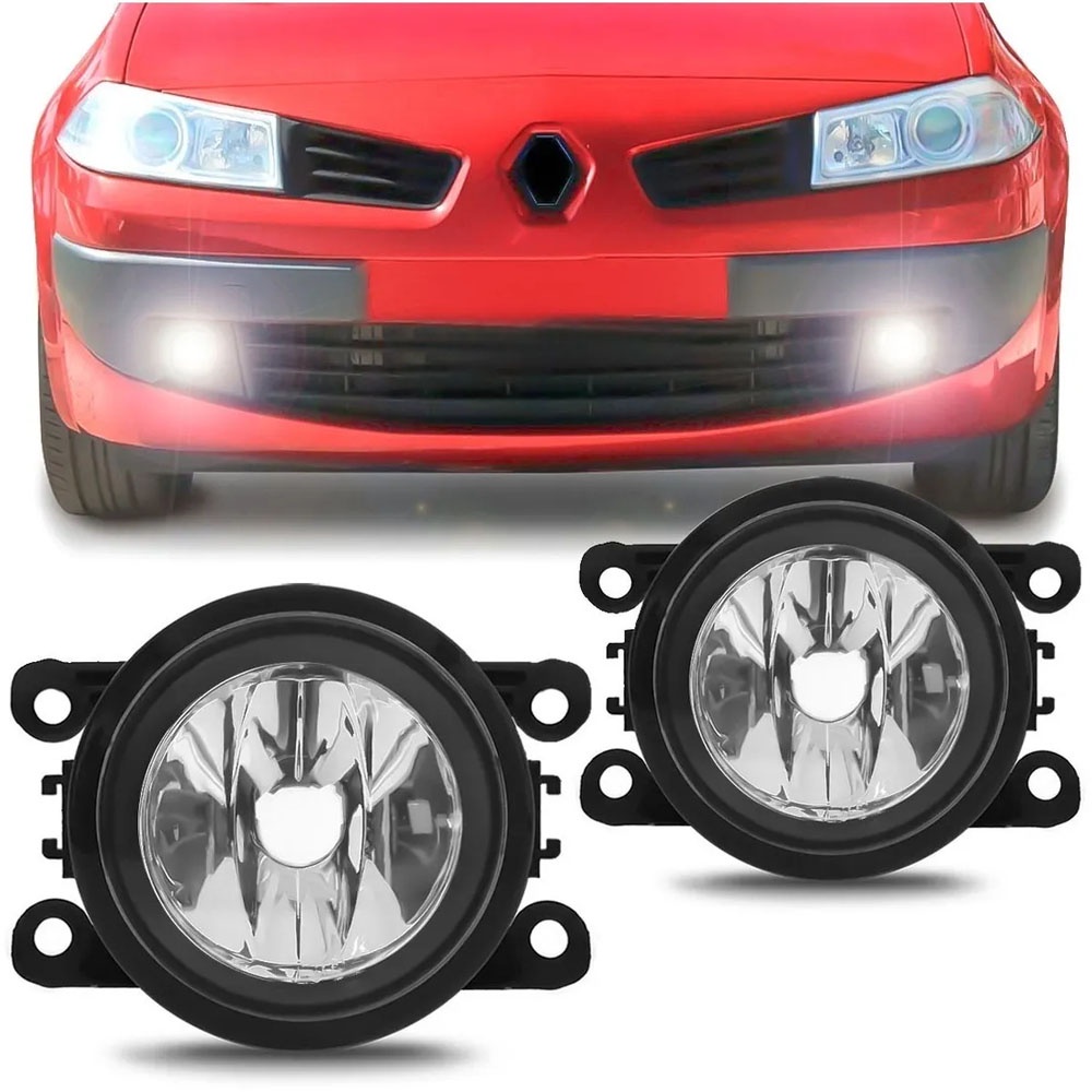 Par Farol Milha Renault Megane 2006 A 2009 Neblina Auxiliar