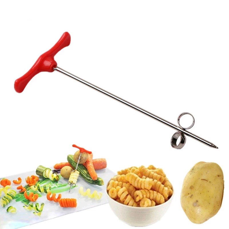 (Aço Inoxidável Espiral Vegetal Slicer Rolo Manual De Cortador De Batata Espiral) (Frutas & Legumes Espiral Faca De Torção)