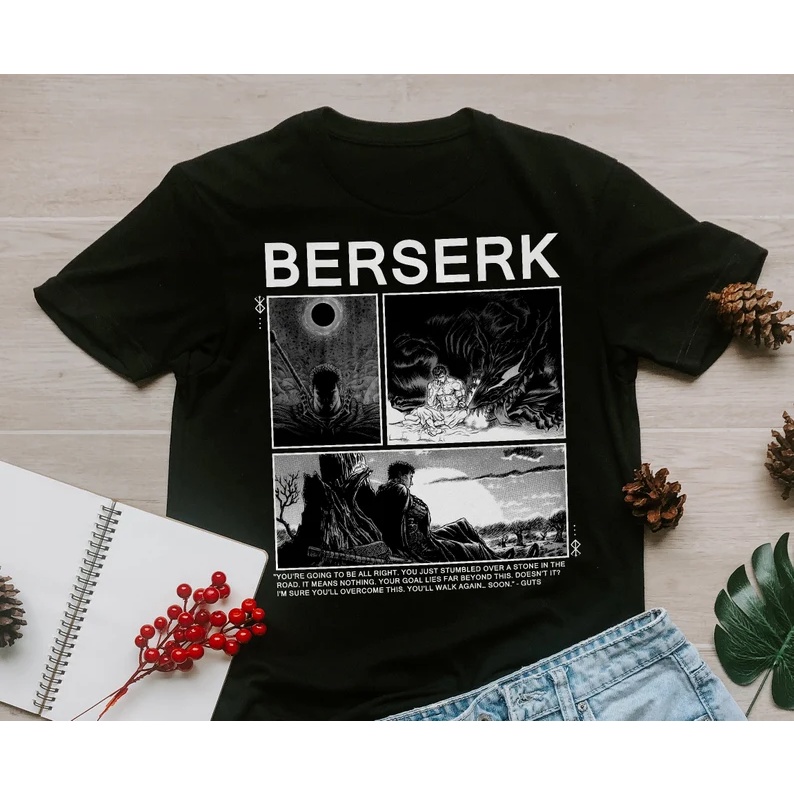 Camiseta Camisa Berserk Guts Anime Mangá Filme Nerd Geek