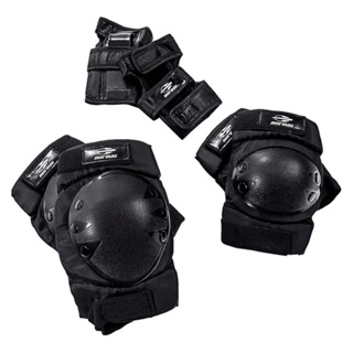 Kit De Proteção Preto Cotoveleira Joelheira Protetor Punho Tamanho M em Oferta na Shopee
