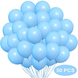 50 Unid - Bexiga Azul Claro  6,5 Balão Decoraçao Festa em Oferta na Shopee
