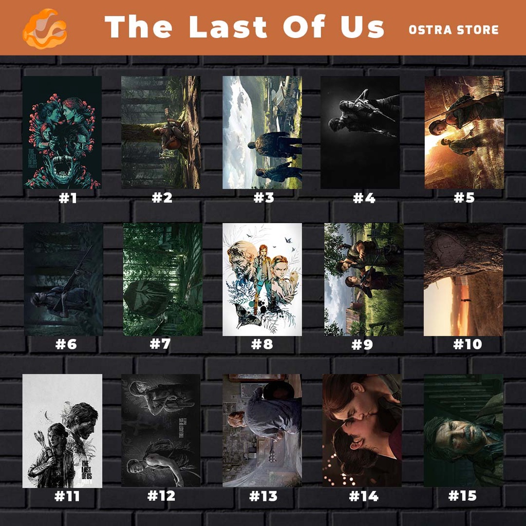 The Last Of Us de 01 a 15 - Gamer - Placa decorativa MDF - 14x20 - Quadro parede & decoração - Presente