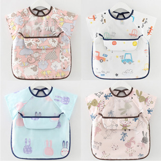 Bibs Baby À Prova D'água Comendo Infantil Desenho Sem Mangas Soft Bib Meal Burp Eva Cloths em Oferta na Shopee