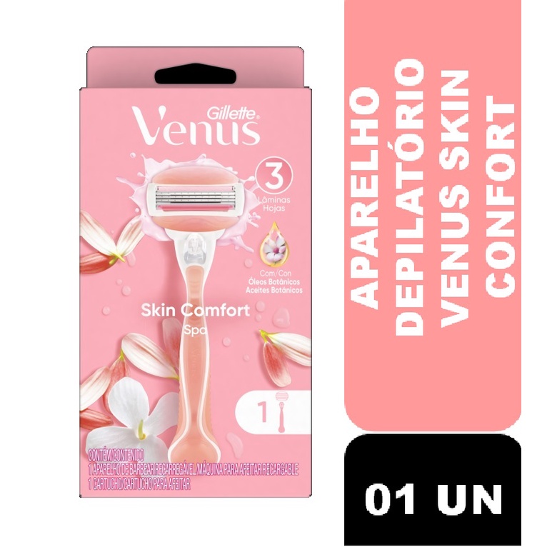 Aparelho Depilatório Recarregável Venus Skin Confort Spa (01un)