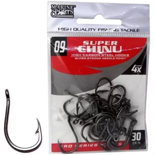 Anzol Super Chinu  Marine Sports Varios Tamanhos Blacknickel em Oferta na Shopee
