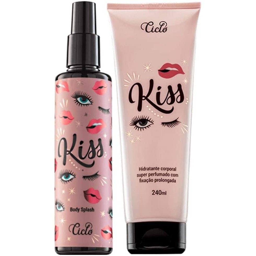 Kit Kiss Ciclo Cosméticos - Hidratante Corporal 240 ml + Body Splash - 200ml (Kiss)