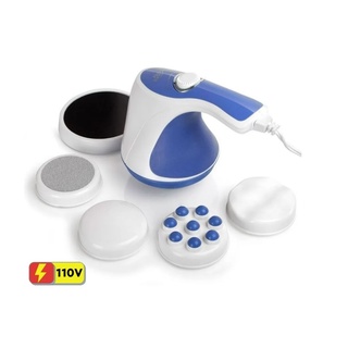 Massageador Orbital Elétrico Drenagem Corporal Modelador Azul