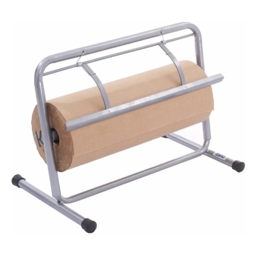 Suporte Papel 40 CM + Bobina Papel Kraft 40 CM Balcão De Loja E Comércio Para Embrulho
