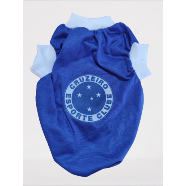 Roupa Roupinha Pet Cachorro Futebol Cruzeiro Todos os Tamanhos
