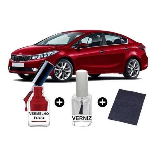 Tinta Tira Risco Automotiva Cerato Vermelho 2020 2021 Fogo
