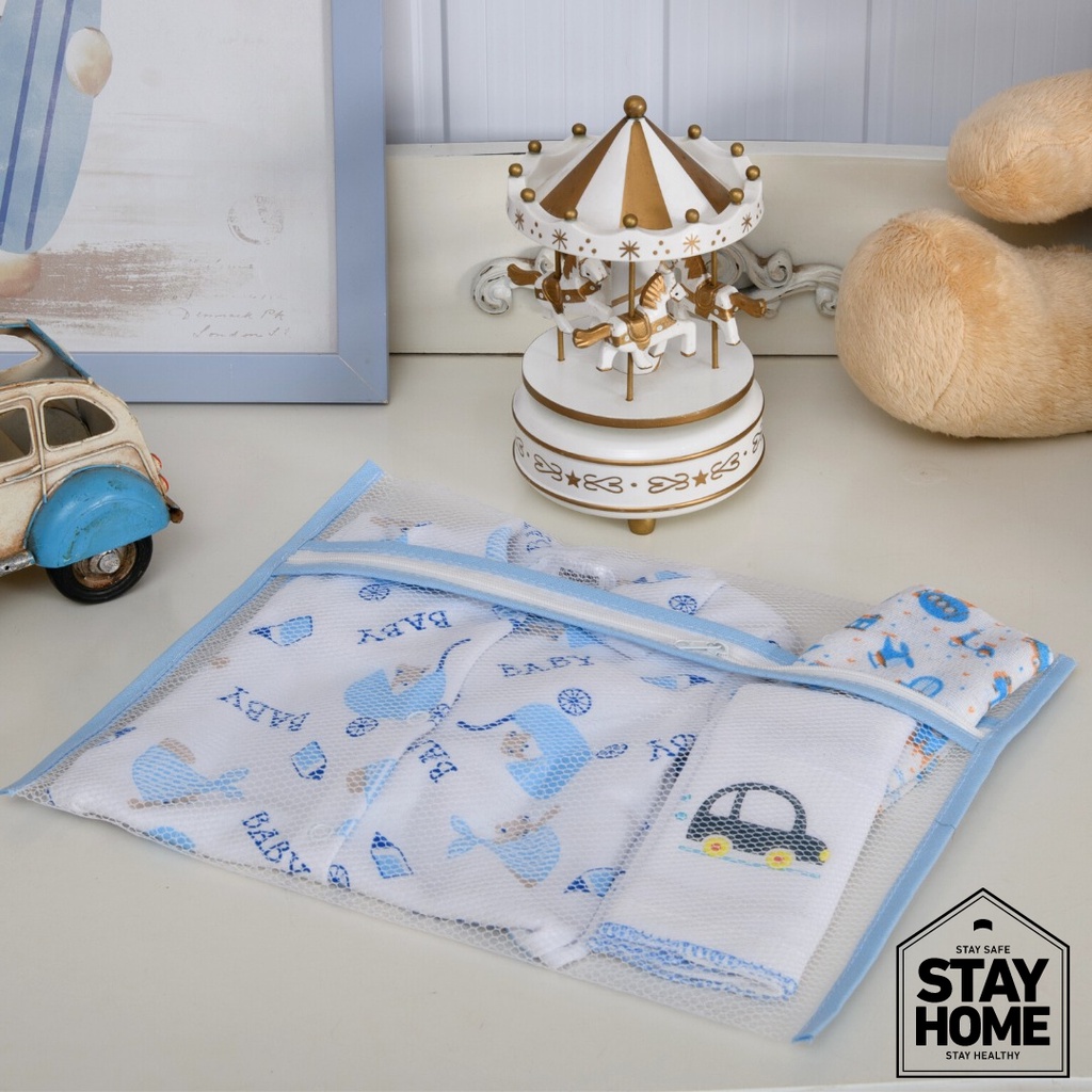 Kit 5 Saquinho Maternidade Bebê Mala Viagem Organizador