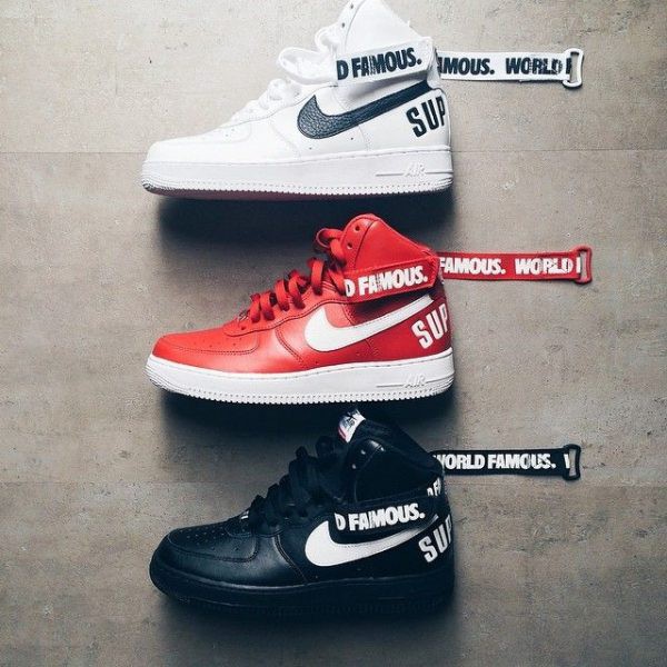 tenis nike air force world famous supreme bota cano alto