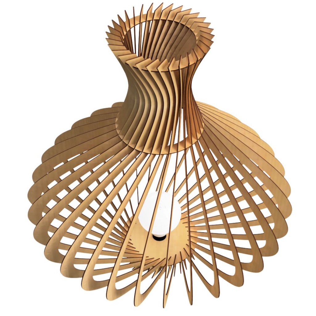 Abajur Grande de Chão MDF Luminária - MDF CRU
