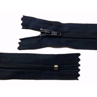 Zíper de Nylon Fino Azul Marinho - 318 - com 10 Unidades 18cm