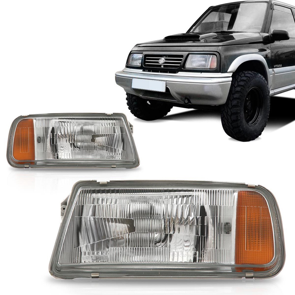 Farol Vitara 93 94 95 96 97 98 Cromado em Oferta na Shopee