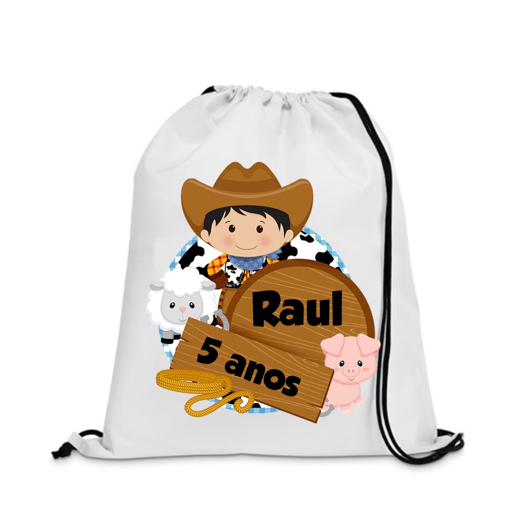 Kit 10 sacochilas personalizadas /Fazemos qualquer tema