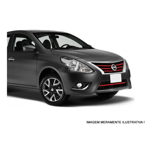 Friso Vermelho Grade E Parachoque Nissan Versa 16 17 18 19
