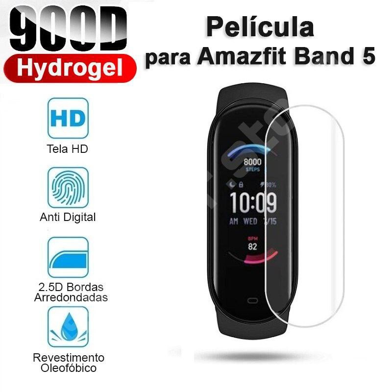 Película Protetora Hydrogel Nanogel para Amazfit Band 5 + Kit de Limpeza