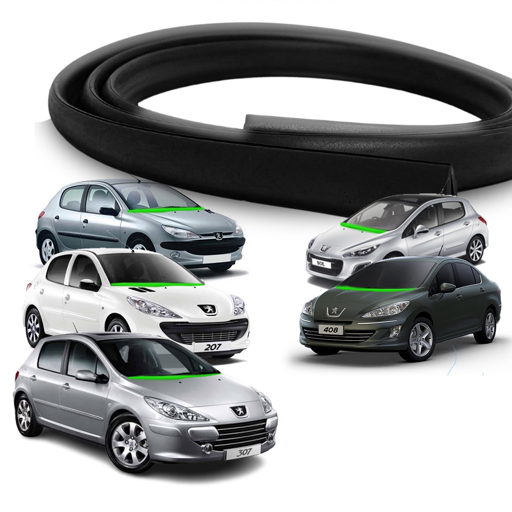 Borracha Friso Acabamento Churrasqueira Parabrisa Peugeot 206 207 307 308 408 em Oferta na Shopee