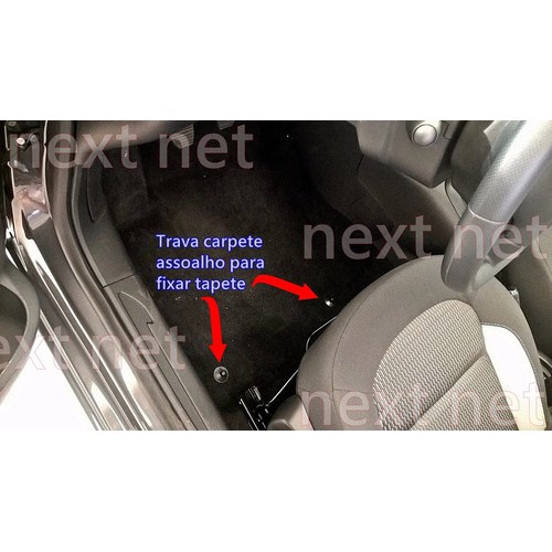 2 Trava Carpete Assoalho + 2 Trava Tapete Ford Fiesta Ka -g0