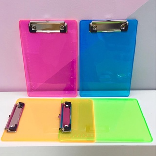 Prancheta A4 Clips Metálico Neon