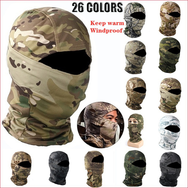 Balaclava Camuflagem Full Face Ciclismo Caça Moto Militar Capacete Forro Touca Airsoft