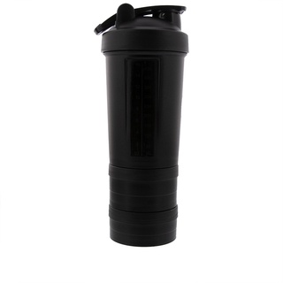 Coqueteleira Shake Cross Road 2 compartimentos Preto 500ml