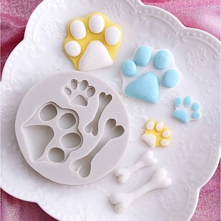 Molde De Silicone Patas E Ossos De Cachorros - Molde Para Biscuit E Confeitaria