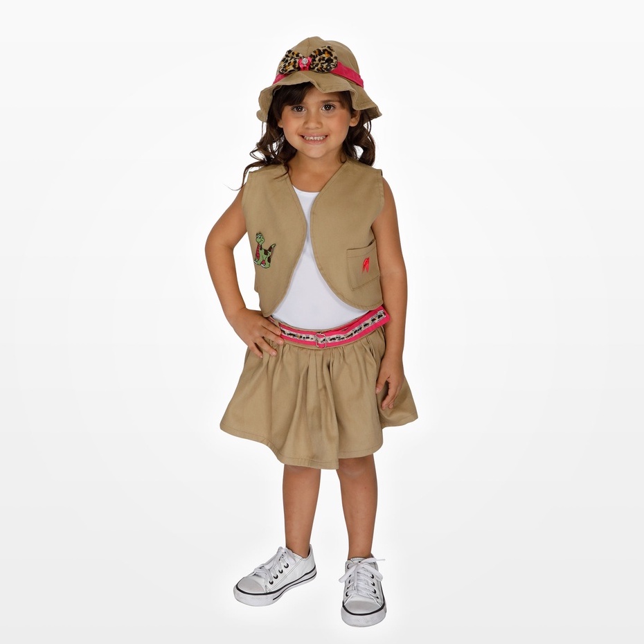 Fantasia Safári Feminino Infantil Safari | Shopee Brasil
