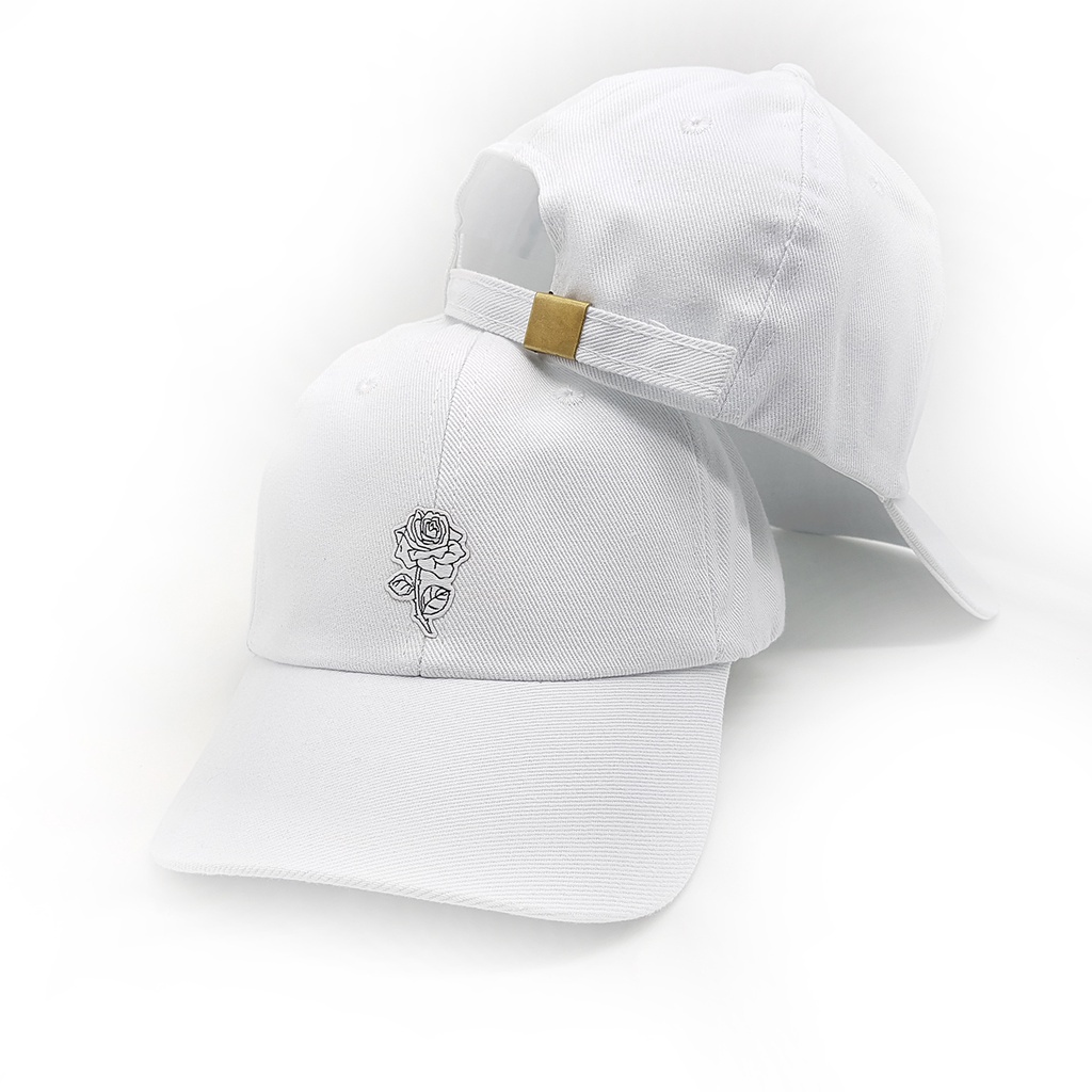 Boné Strapback Baseball Branco Rosa Branca Original CÔRTE