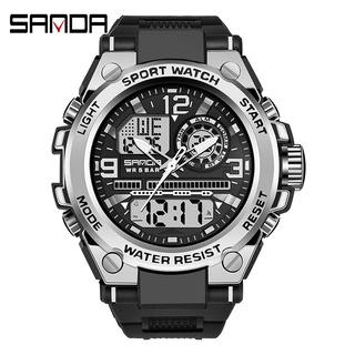 SANDA Relógio Masculino 5ATM Impermeável Relógio Esportivo Militar