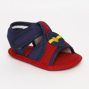 Papete infantil (Azul Marinho & Vermelha) TICO'S BABY - Número 17 - Sandália de bebê - Sapato de bebê - Calçado infantil