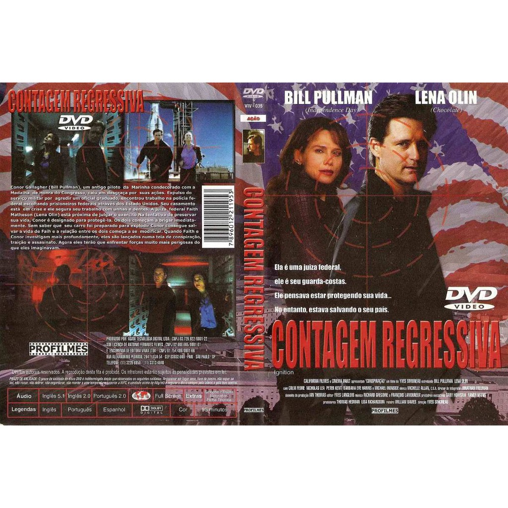 Dvd Contagem Regressiva, Bill Pullman, Ação, Original