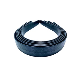 Kit 12 Tiara Arco Arquinho Plástico Forrar/Encapar/Costumizar F Larga Preta - 30mm / 3cm