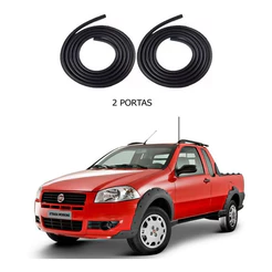 Kit 2 Borrachas Vedação Strada 2004 2005 2006 2007 2008 2009