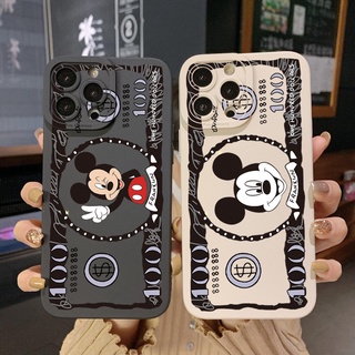 Para Samsung Galaxy A33 A53 A73 5G A32 A52S A72 A31 A41 A71 Mickey Dólar Quadrado Tampa Da Borda Completa Len Estojo Protetor