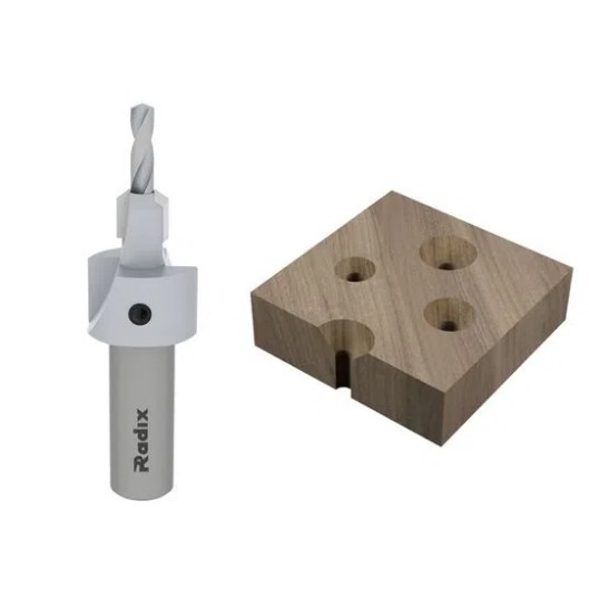 ESCAREADOR RETO 45° 8MM X 3MM 22A0830.04 RADIX