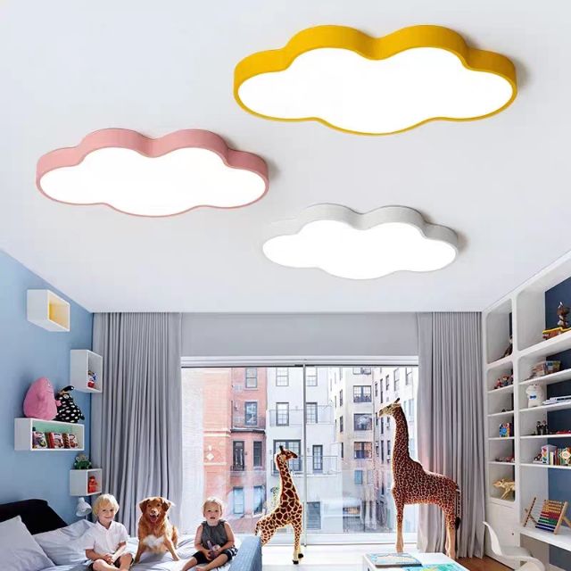 IKEE Moderno Macaron Nuvem Forma LED Teto Pendurado Luz Lustre Pingente Luminárias Para Quarto Das Crianças/Jardim De In