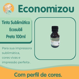 100ml Tinta Sublimática Ecosubli Preta
