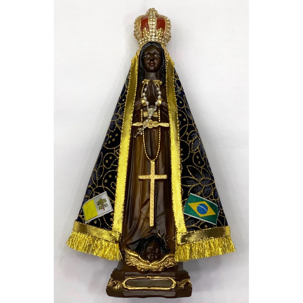 Imagem Nossa Senhora Aparecida 30 Cm Manto Com Brilho