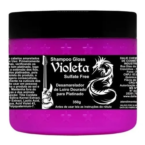 Shampoo Gloss Violeta Desamarelador Coiffer 350g