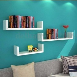 Jogo Prateleiras U Nicho Kit Branco Preto Invisível 40/50/60 Decorativa