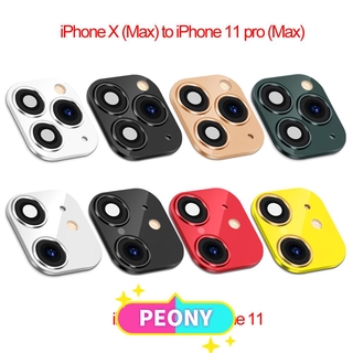 Lente De Câmera Falsa PEONY Luxuosa Segurança Móvel Troca Para XR X A 11 Pro Max Suporte De Atualização De Celular flash De Vidro Capa Protetora De Tela/Multicolorida