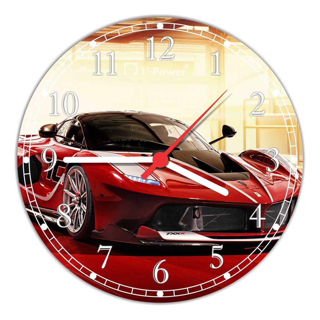 Relógio De Parede Carro Ferrari Salas Quartos Decorações Quartz T010