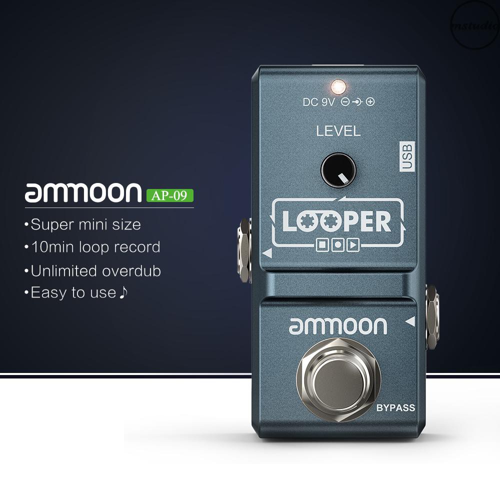 ammoon AP09 Nano Series Loop Electric Guitar Effect Pedal Looper True