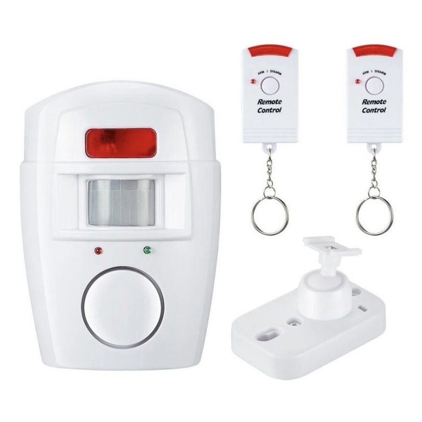 Kit Alarme Residencial Sem Fio Sensor De Sirene + 2 Controle