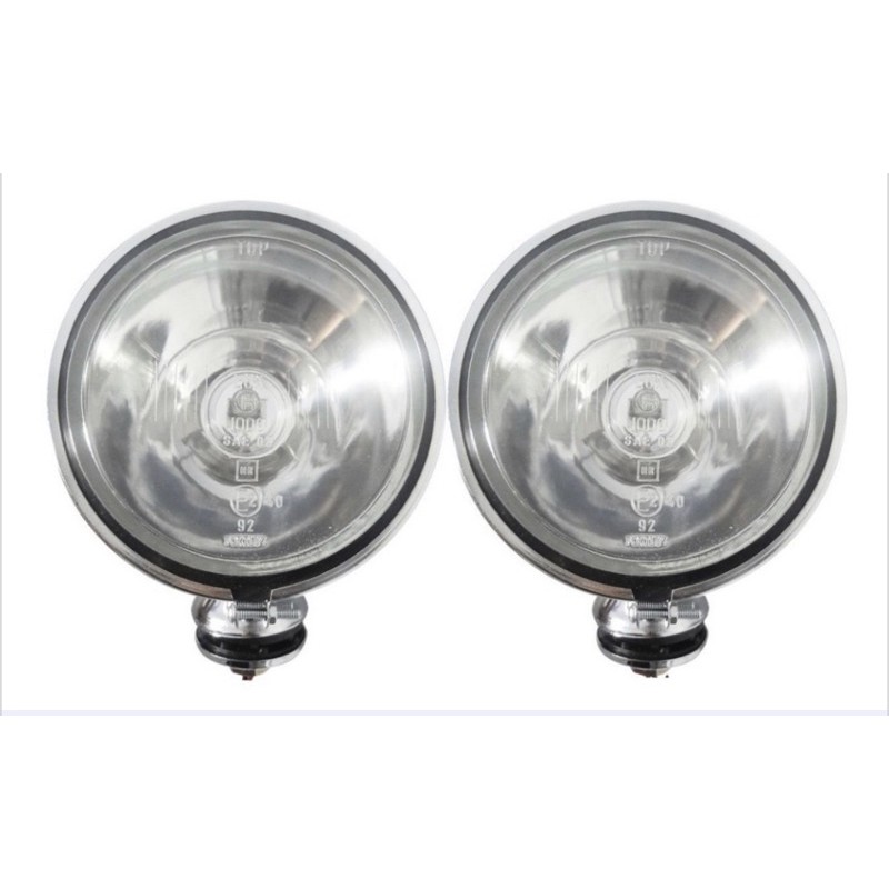 Par De Farol Milha Auxiliar Off Road 136mm Cromado Universal