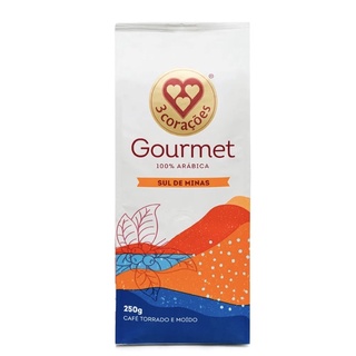 Café Torrado e Moído Sul de Minas Gourmet 3 Corações Pacote 250g